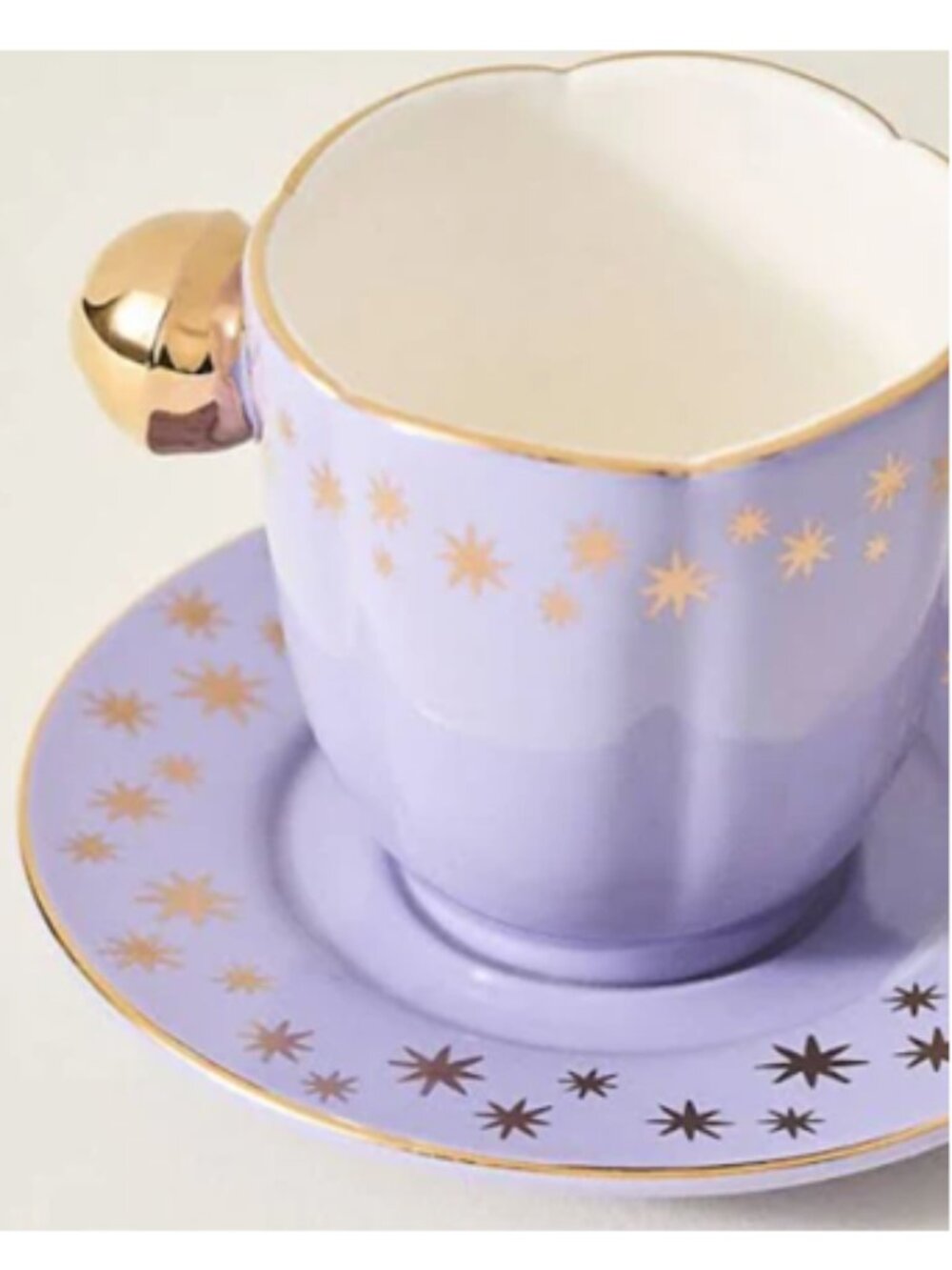 Anthropologie x New York City Ballet Purple Espresso Cup Saucer Nutcracker NEW
